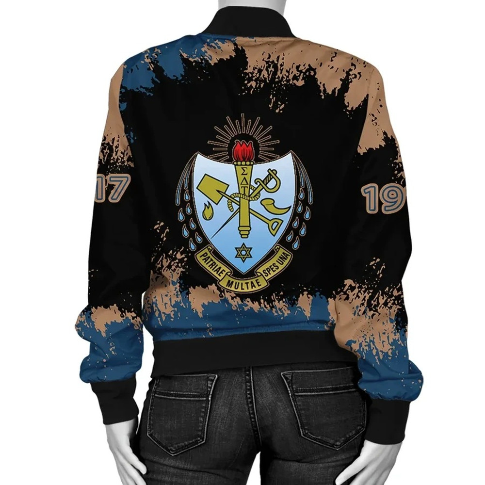 Sigma Delta Tau Face Style Bomber Jacket, African Bomber Jacket For Men Women