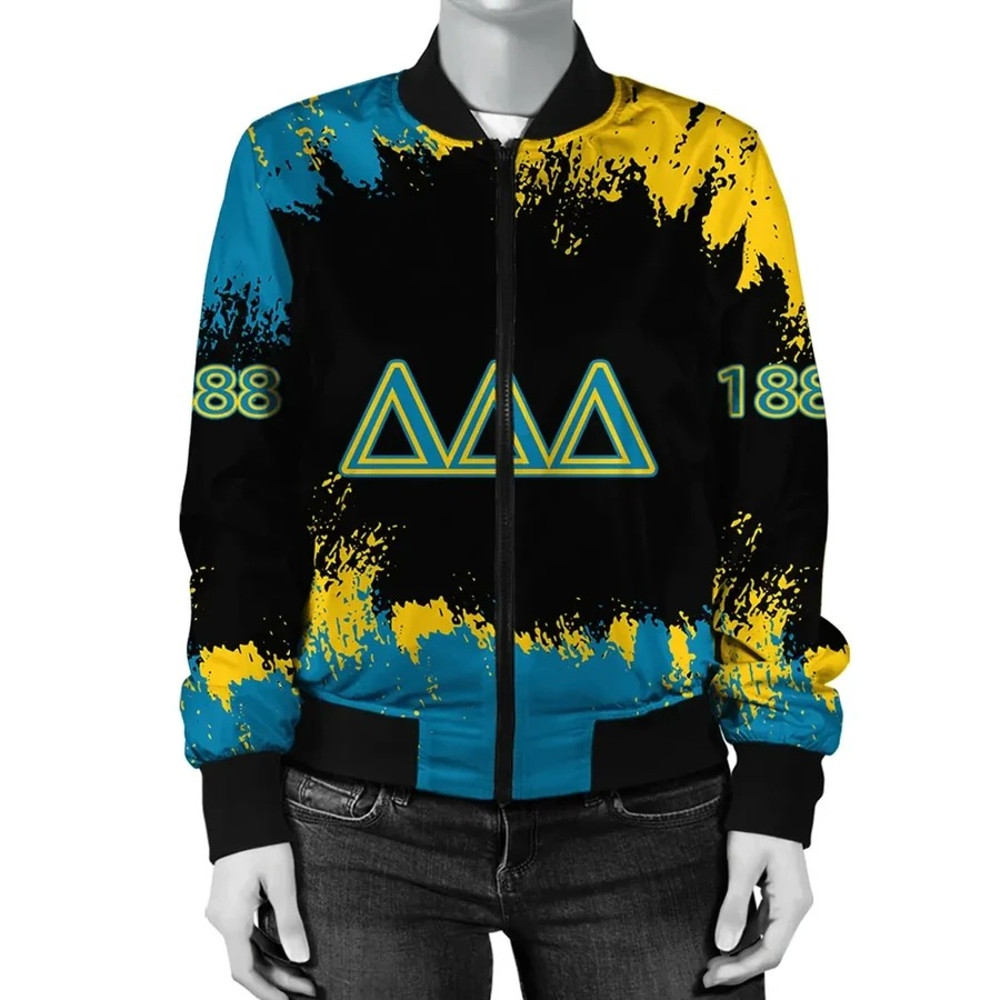 Delta Delta Delta Face Style Bomber Jacket, African Bomber Jacket For Men Women