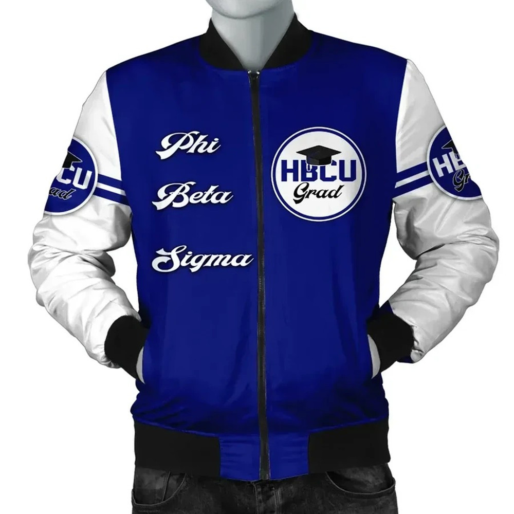 Phi Beta Sigma HBCU Grad Bomber Jacket, African Bomber Jacket For Men Women