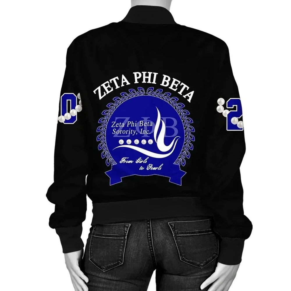 Zeta Phi Beta Pearl Bomber Jacket, African Bomber Jacket For Men Women