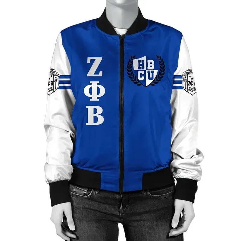 Zeta Phi Beta HBCU Graduation Bomber Jacket, African Bomber Jacket For Men Women