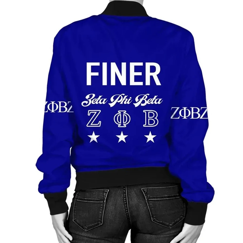 Blue Zeta Phi Beta Bomber Jacket, African Bomber Jacket For Men Women