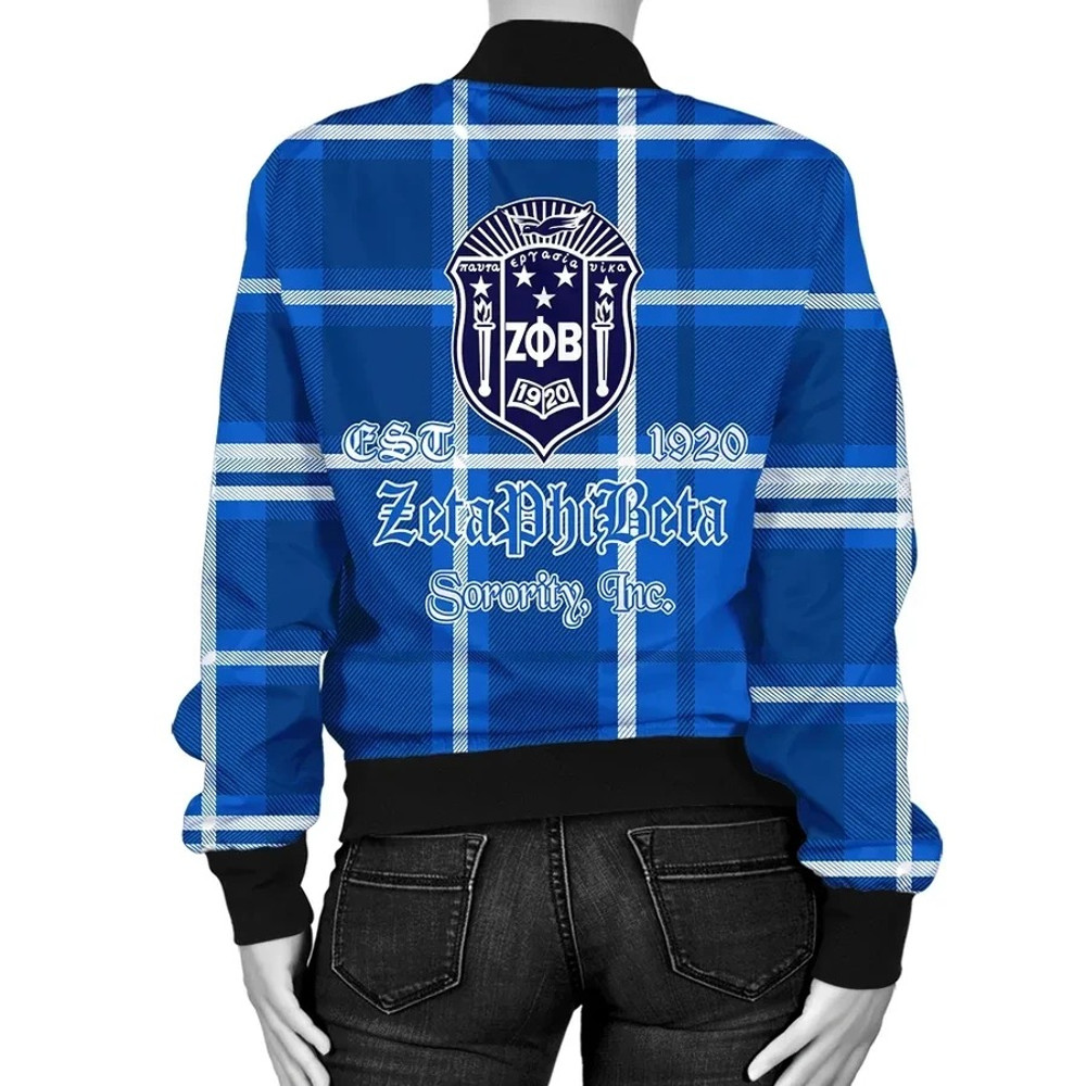 Zeta Phi Beta Burberr Style Bomber Jacket, African Bomber Jacket For Men Women