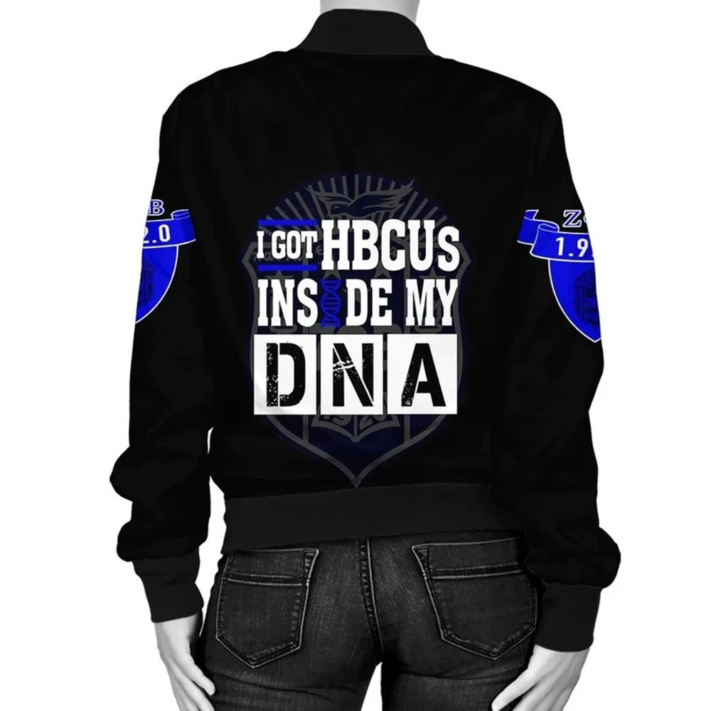 Zeta Phi Beta HBCU DNA Bomber Jacket, African Bomber Jacket For Men Women