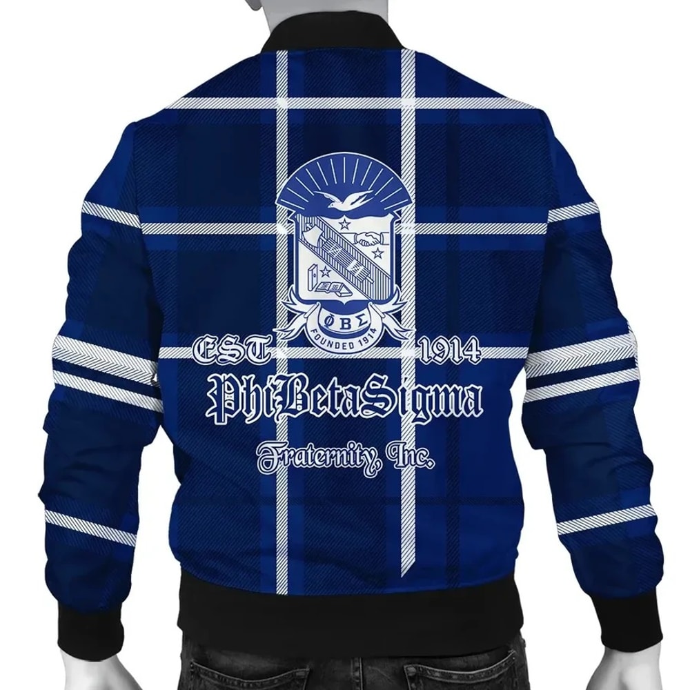 Phi Beta Sigma Burberr Style Bomber Jacket, African Bomber Jacket For Men Women