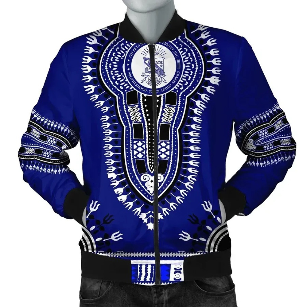 Phi Beta Sigma Dashiki Bomber Jacket, African Bomber Jacket For Men Women