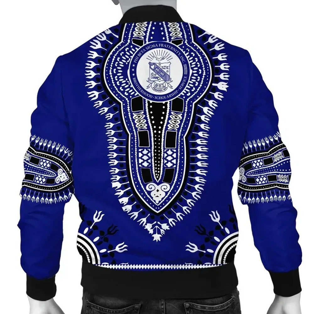 Phi Beta Sigma Dashiki Bomber Jacket, African Bomber Jacket For Men Women