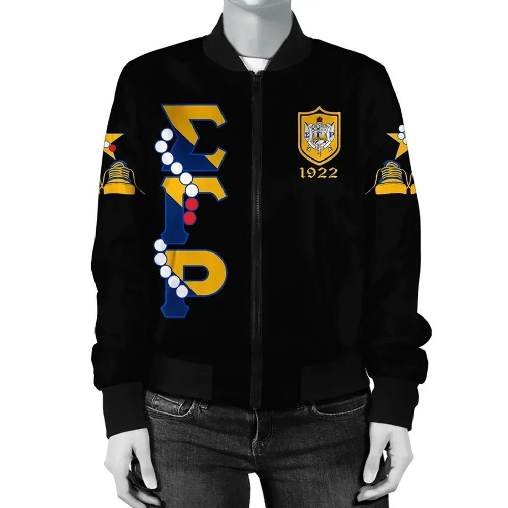 Sigma Gamma Rho Pearls K.H Chucks And Pearls Bomber Jacket, African Bomber Jacket For Men Women