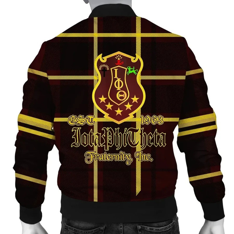 Iota Phi Theta Burberr Style Bomber Jacket, African Bomber Jacket For Men Women