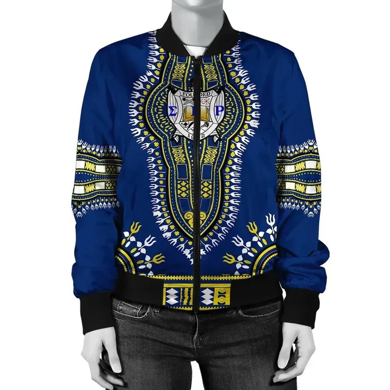 Sigma Gamma Rho Dashiki Bomber Jacket, African Bomber Jacket For Men Women
