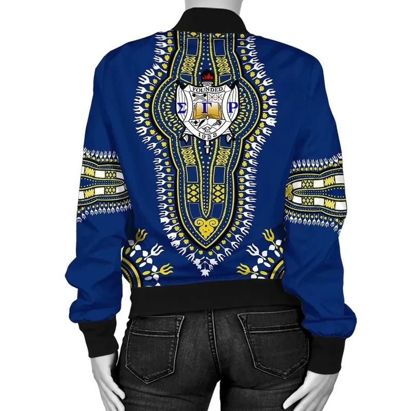 Sigma Gamma Rho Dashiki Bomber Jacket, African Bomber Jacket For Men Women
