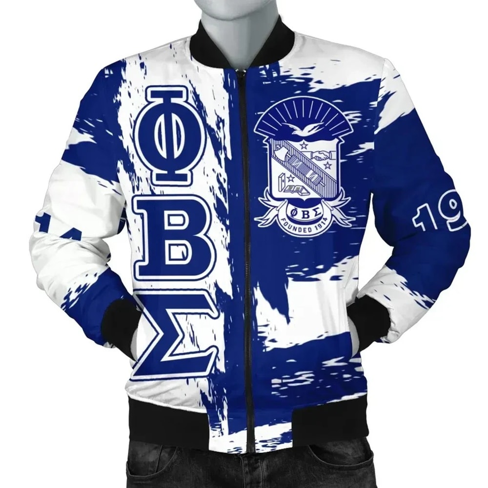 Phi Beta Sigma Bomber Jacket - Note Style, African Bomber Jacket For Men Women