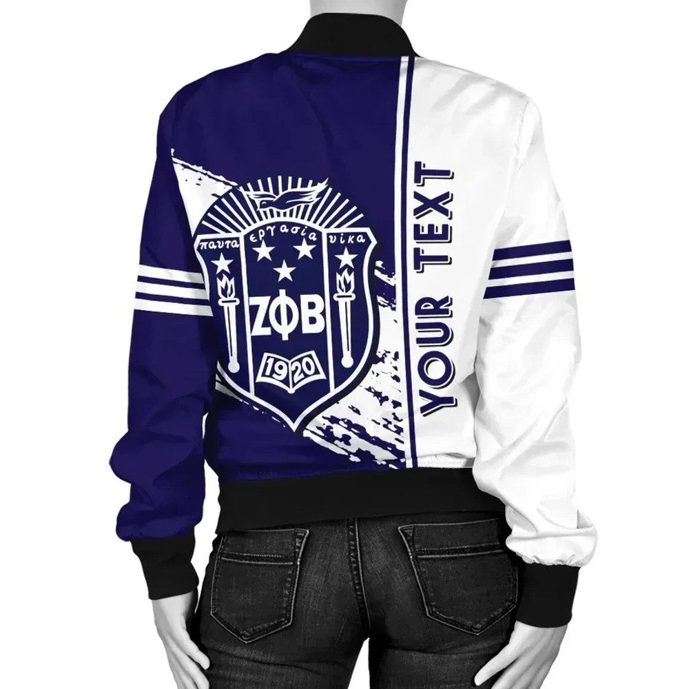 Personalized Zeta Phi Beta Bomber Jacket Quarter Style, African Bomber Jacket For Men Women
