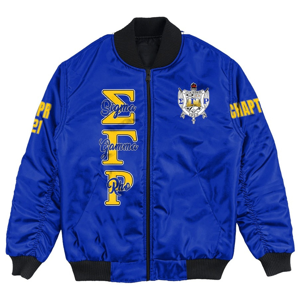 Custom Sigma Gamma Rho (Blue) Bomber Jackets, African Bomber Jacket For Men Women
