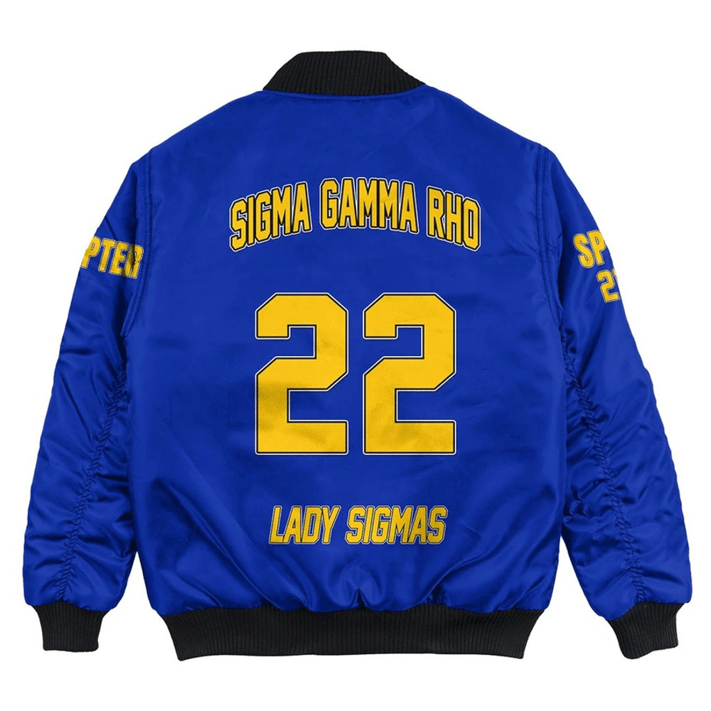 Custom Sigma Gamma Rho (Blue) Bomber Jackets, African Bomber Jacket For Men Women