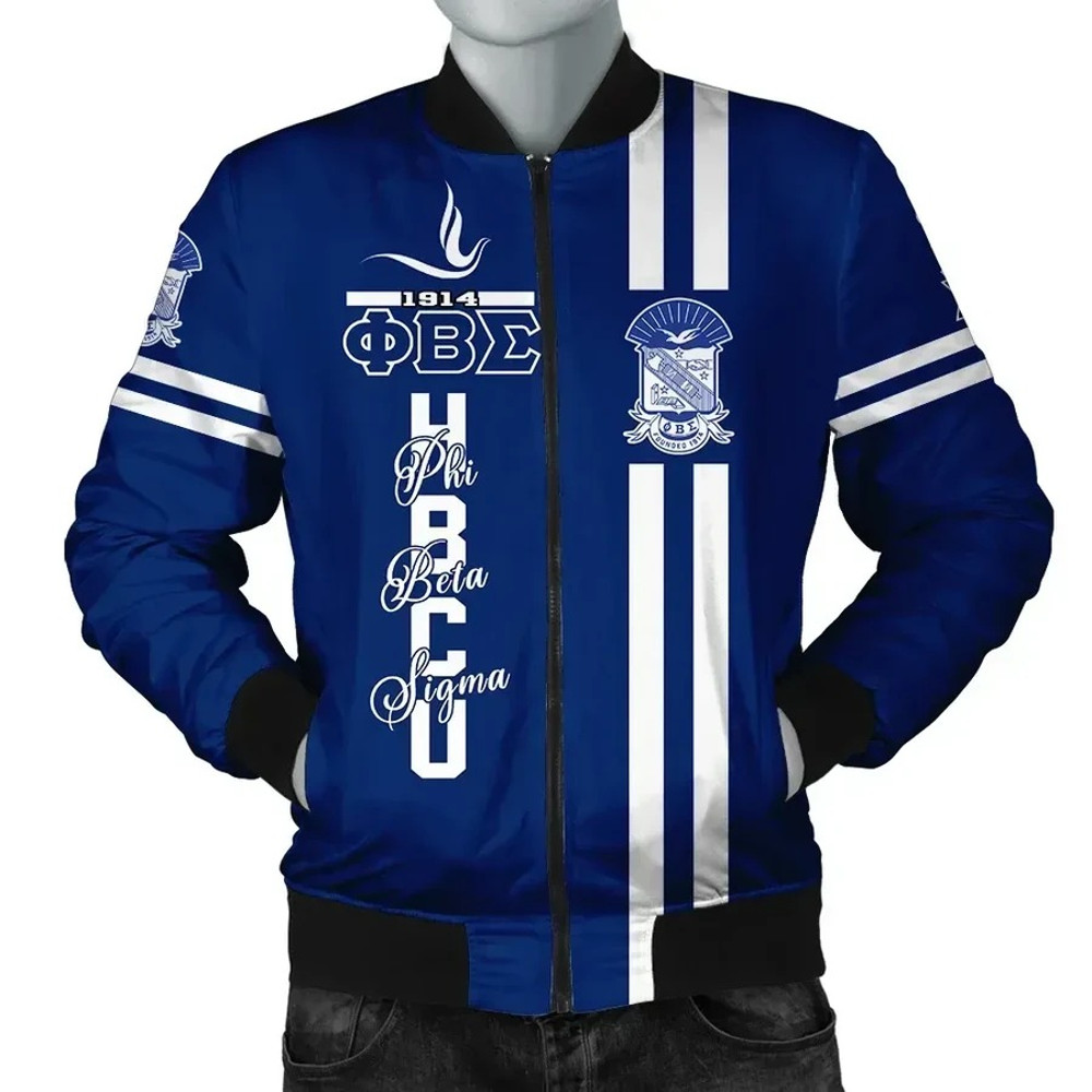 HBCU Phi Beta Sigma Dove Bomber, African Bomber Jacket For Men Women