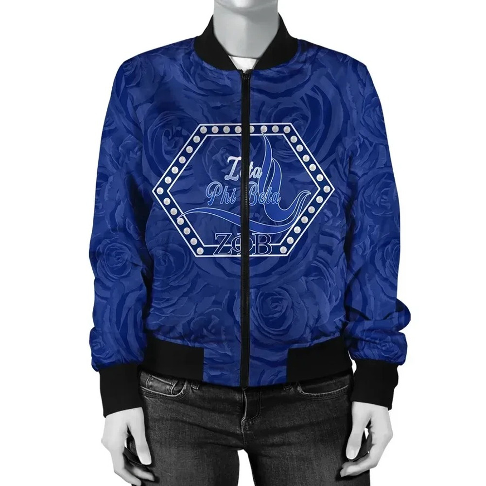 Zeta Phi Beta Rose Peals Bomber Jacket, African Bomber Jacket For Men Women