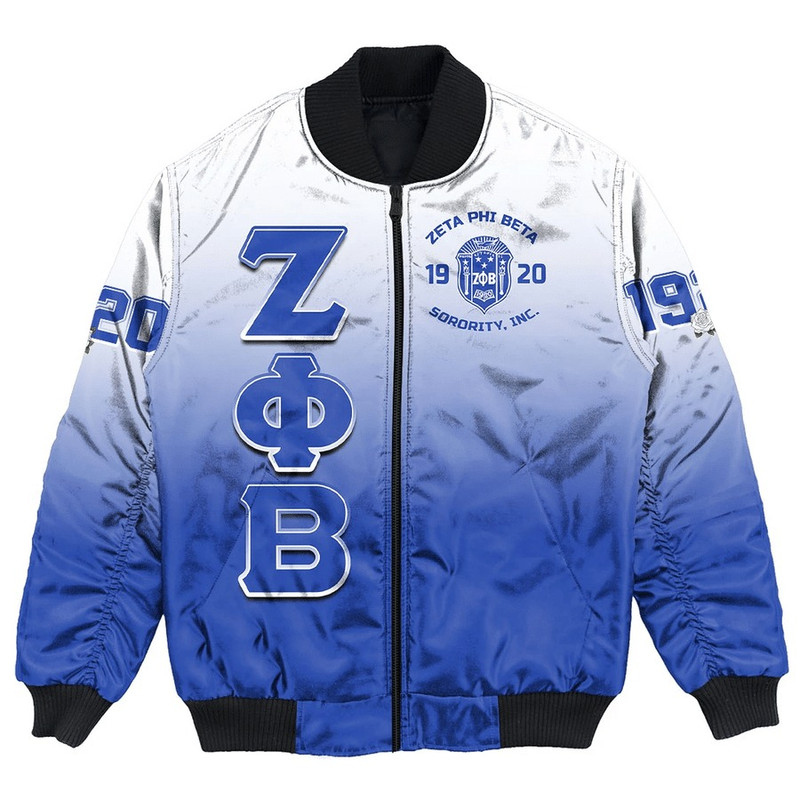 Zeta Phi Beta Gradient Bomber Jackets, African Bomber Jacket For Men Women