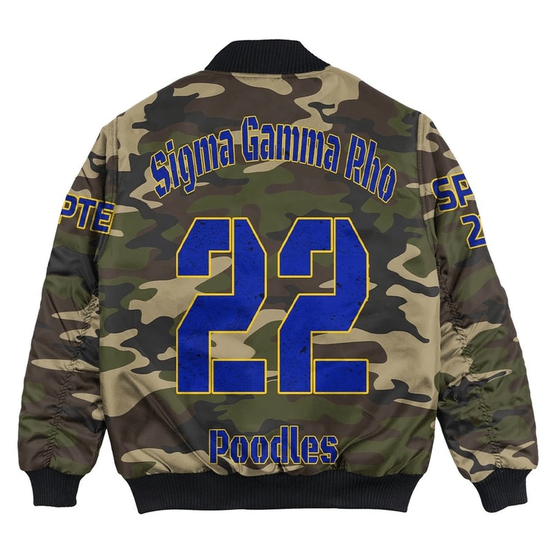 Custom Sigma Gamma Rho Camouflage Bomber Jackets, African Bomber Jacket For Men Women