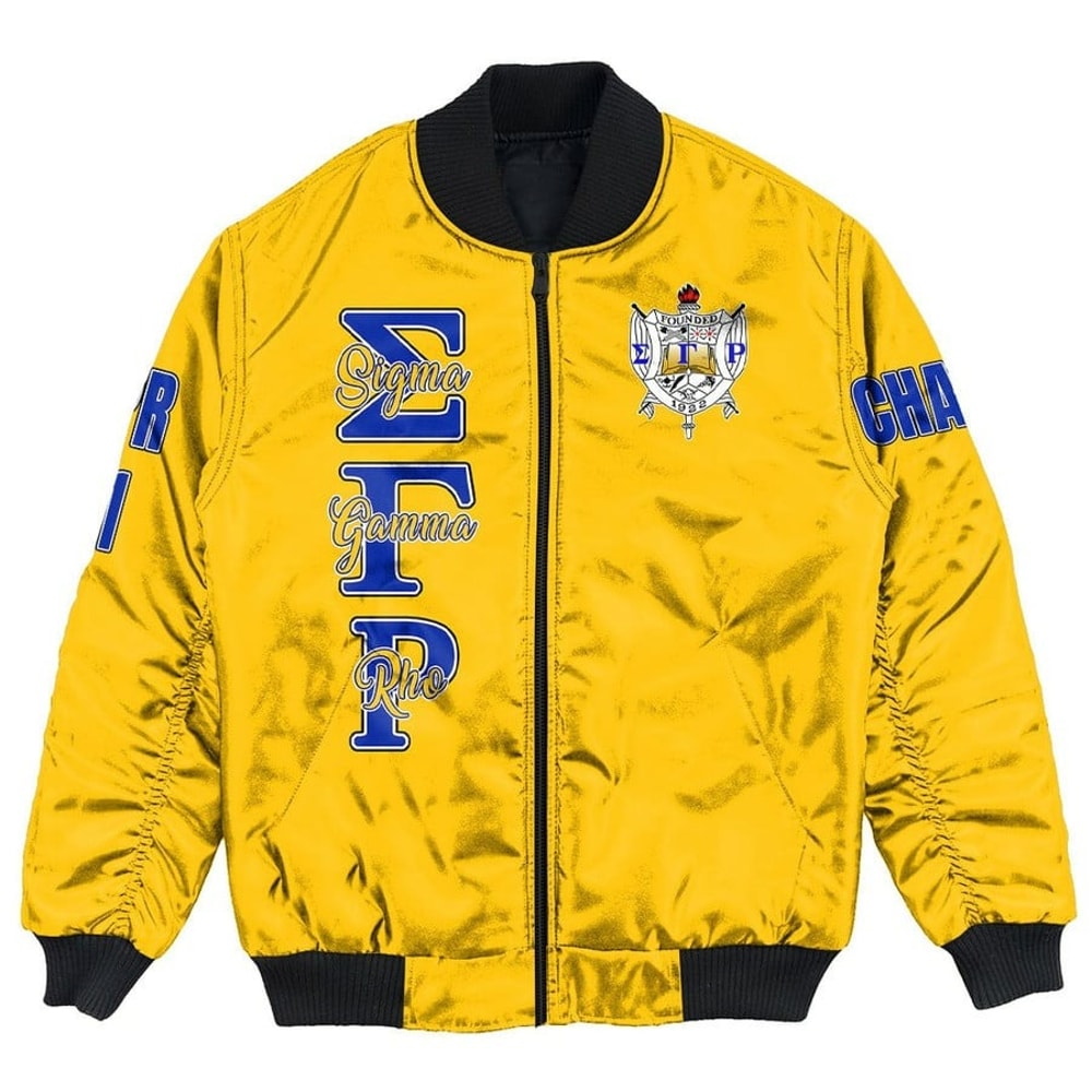 Custom Sigma Gamma Rho ( Gold ) Bomber Jackets, African Bomber Jacket For Men Women 01