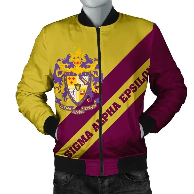 Tech Style Tech Style Sigma Alpha Epsilon Bomber Jacket, African Bomber Jacket For Men Women
