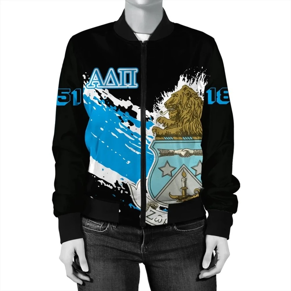 Tip Style Alpha Delta Pi Bomber Jacket, African Bomber Jacket For Men Women