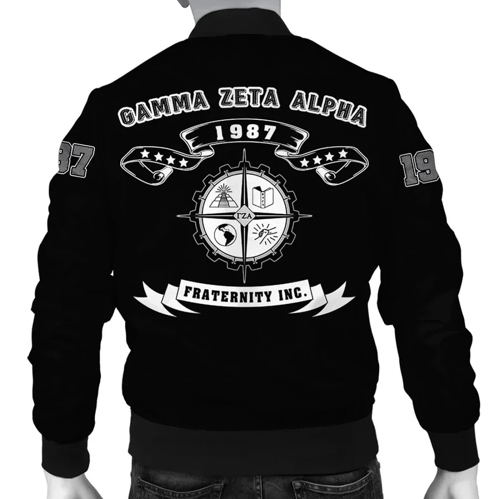 Gamma Zeta Alpha Letters Bomber Jacket, African Bomber Jacket For Men Women