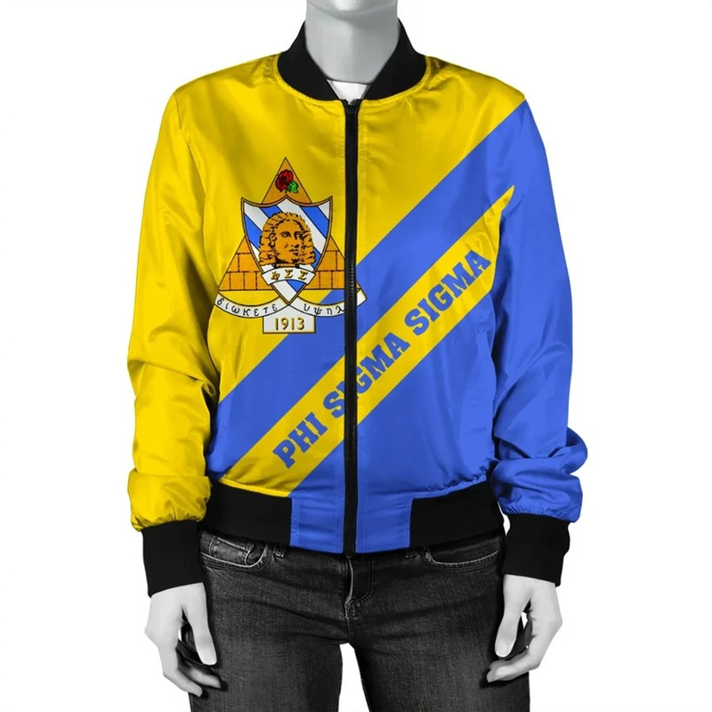 Tech Style Phi Sigma Sigma Bomber Jacket, African Bomber Jacket For Men Women
