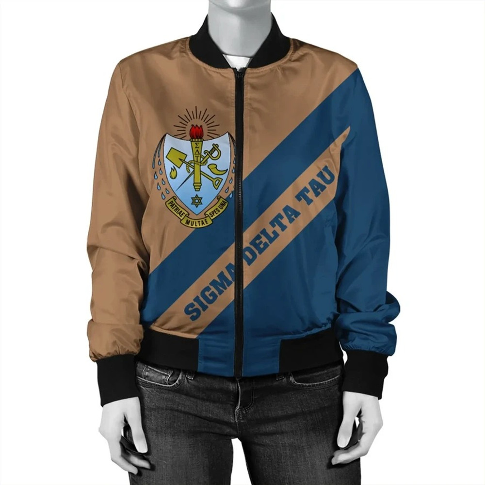 Tech Style Sigma Delta Tau Bomber Jacket, African Bomber Jacket For Men Women