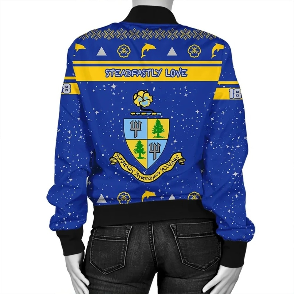 Christmas Style Sorority Delta Delta Delta Bomber Jacket, African Bomber Jacket For Men Women
