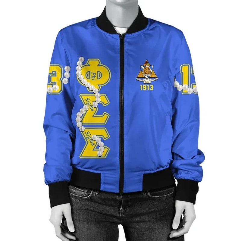 Phi Sigma Sigma Ver.2 Pearls Bomber Jacket, African Bomber Jacket For Men Women