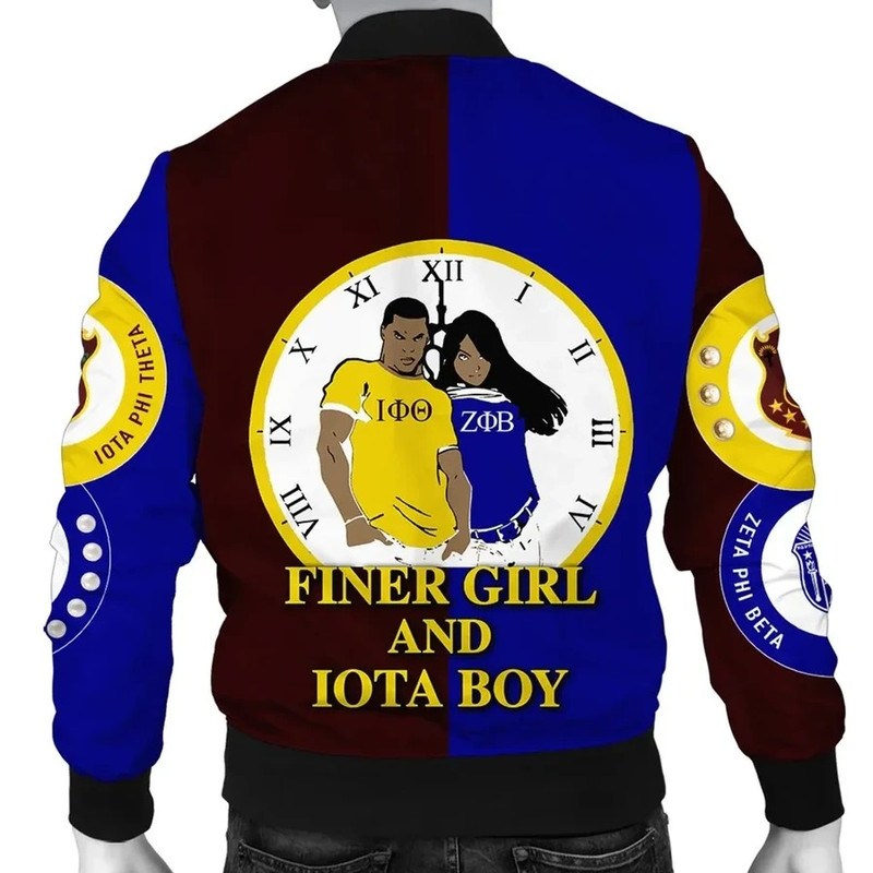 Iota Phi Theta Zeta Phi Beta Couple Bomber Jacket, African Bomber Jacket For Men Women