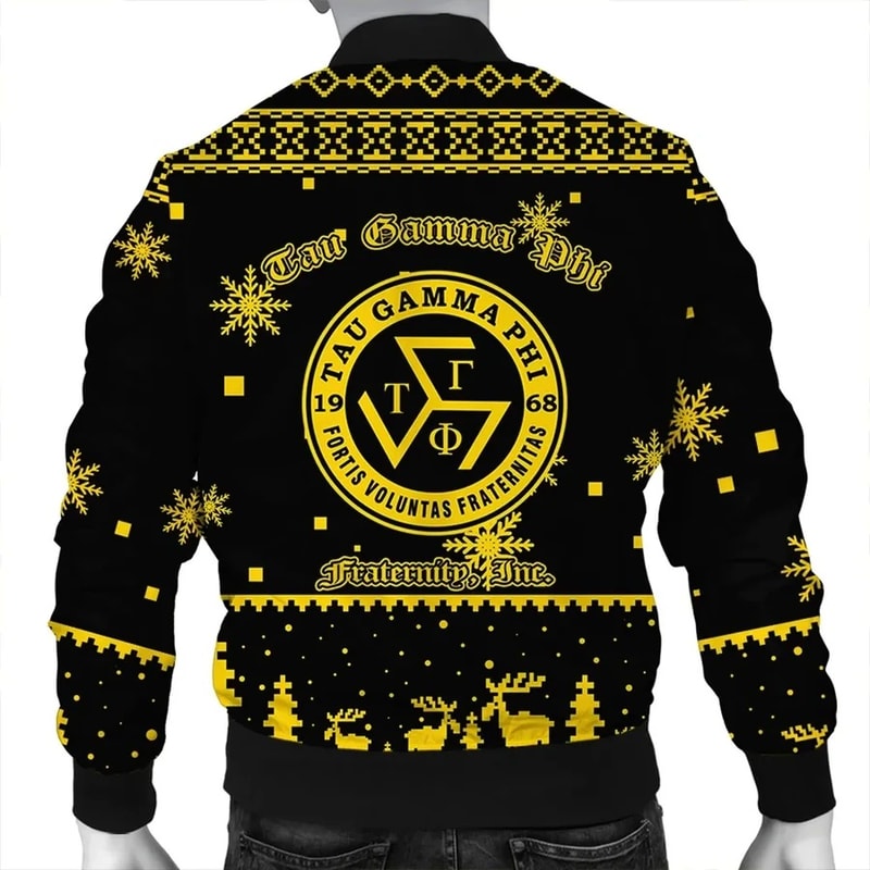 Christmas Letters Fraternity Tau Gamma Phi Bomber Jacket, African Bomber Jacket For Men Women