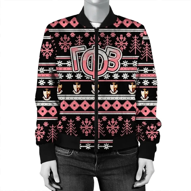 Christmas Splatters Sorority Gamma Phi Beta Bomber Jacket, African Bomber Jacket For Men Women