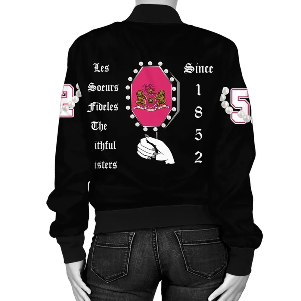 Phi Mu Pearls Bomber Jacket, African Bomber Jacket For Men Women