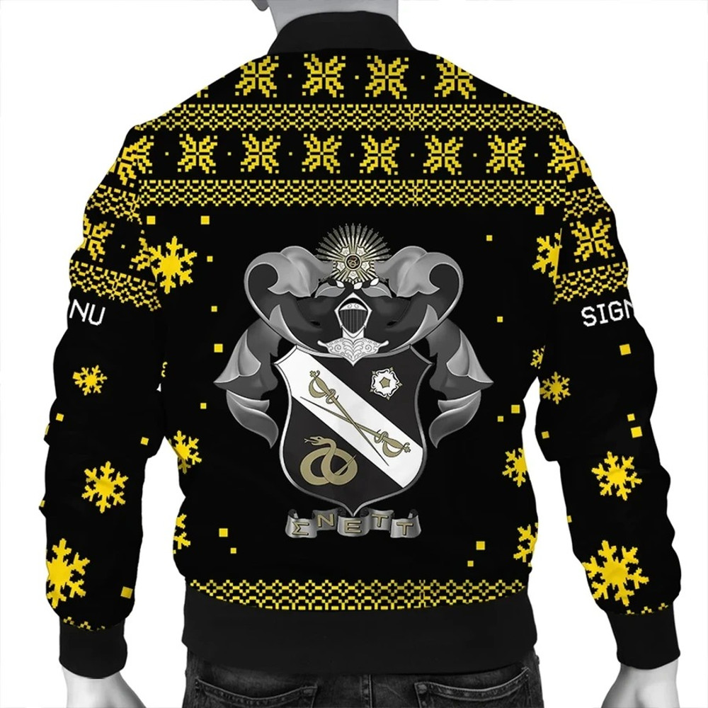 Christmas Motto Fraternity Sigma Nu Bomber Jacket, African Bomber Jacket For Men Women