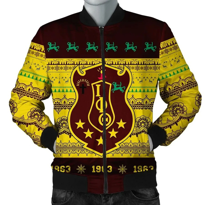 Iota Phi Theta Xmas Establish Year Bomber Jacket, African Bomber Jacket For Men Women