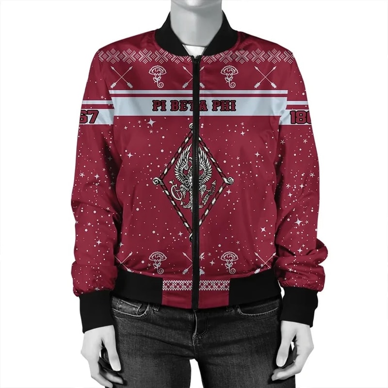 Christmas Style Sorority Pi Beta Phi Bomber Jacket, African Bomber Jacket For Men Women
