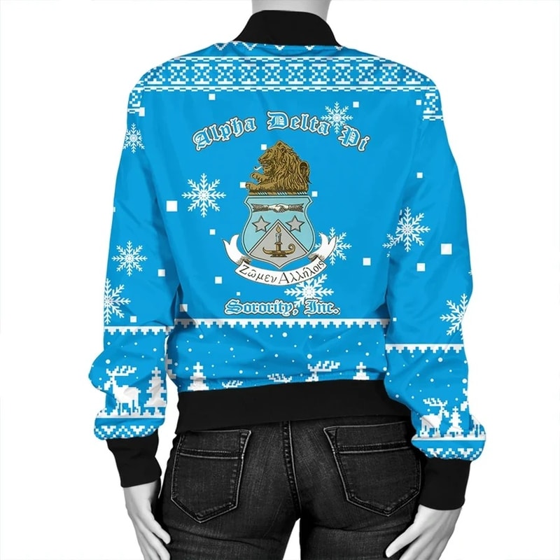 Christmas Letters Sorority Alpha Delta Pi Bomber Jacket, African Bomber Jacket For Men Women