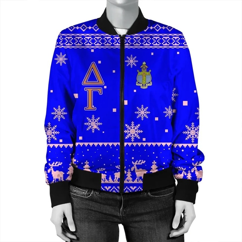 Christmas Letters Sorority Delta Gamma Bomber Jacket, African Bomber Jacket For Men Women