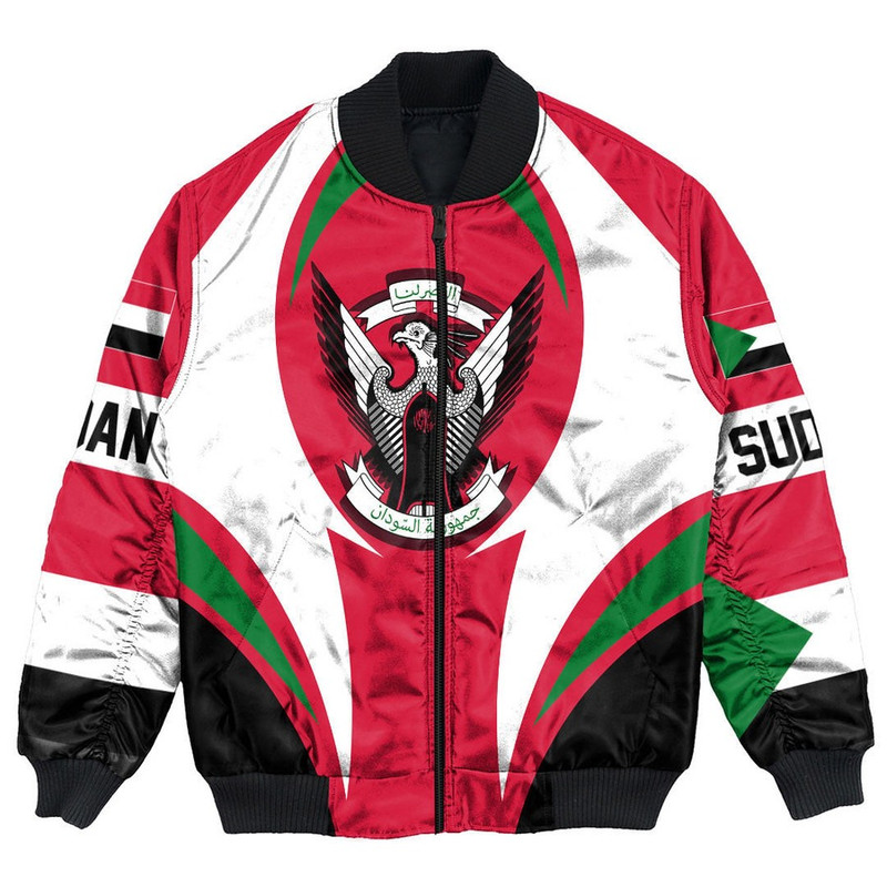 Sudan Action Falg Bomber Jacket, African Bomber Jacket For Men Women