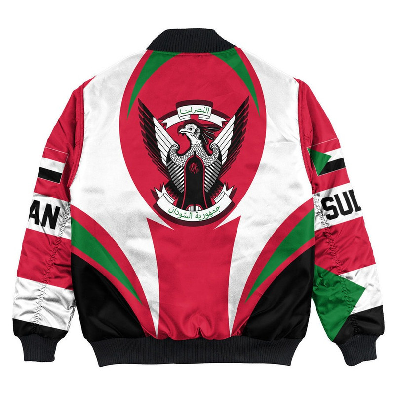 Sudan Action Falg Bomber Jacket, African Bomber Jacket For Men Women