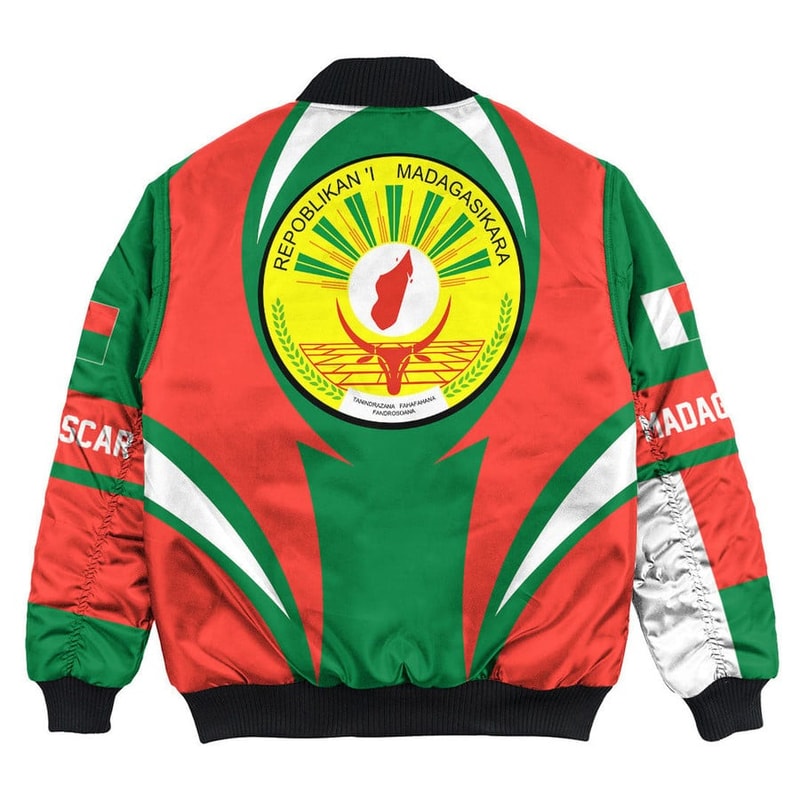 Madagascar Action Falg Bomber Jacket, African Bomber Jacket For Men Women