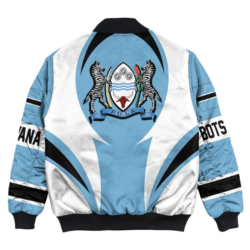 Botswana Action Falg Bomber Jacket, African Bomber Jacket For Men Women