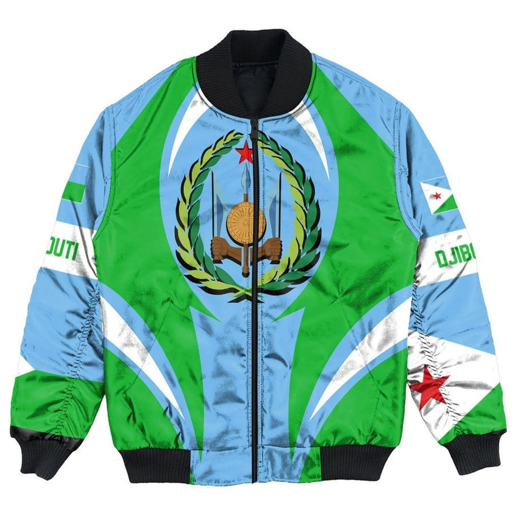 Djibouti Action Falg Bomber Jacket, African Bomber Jacket For Men Women