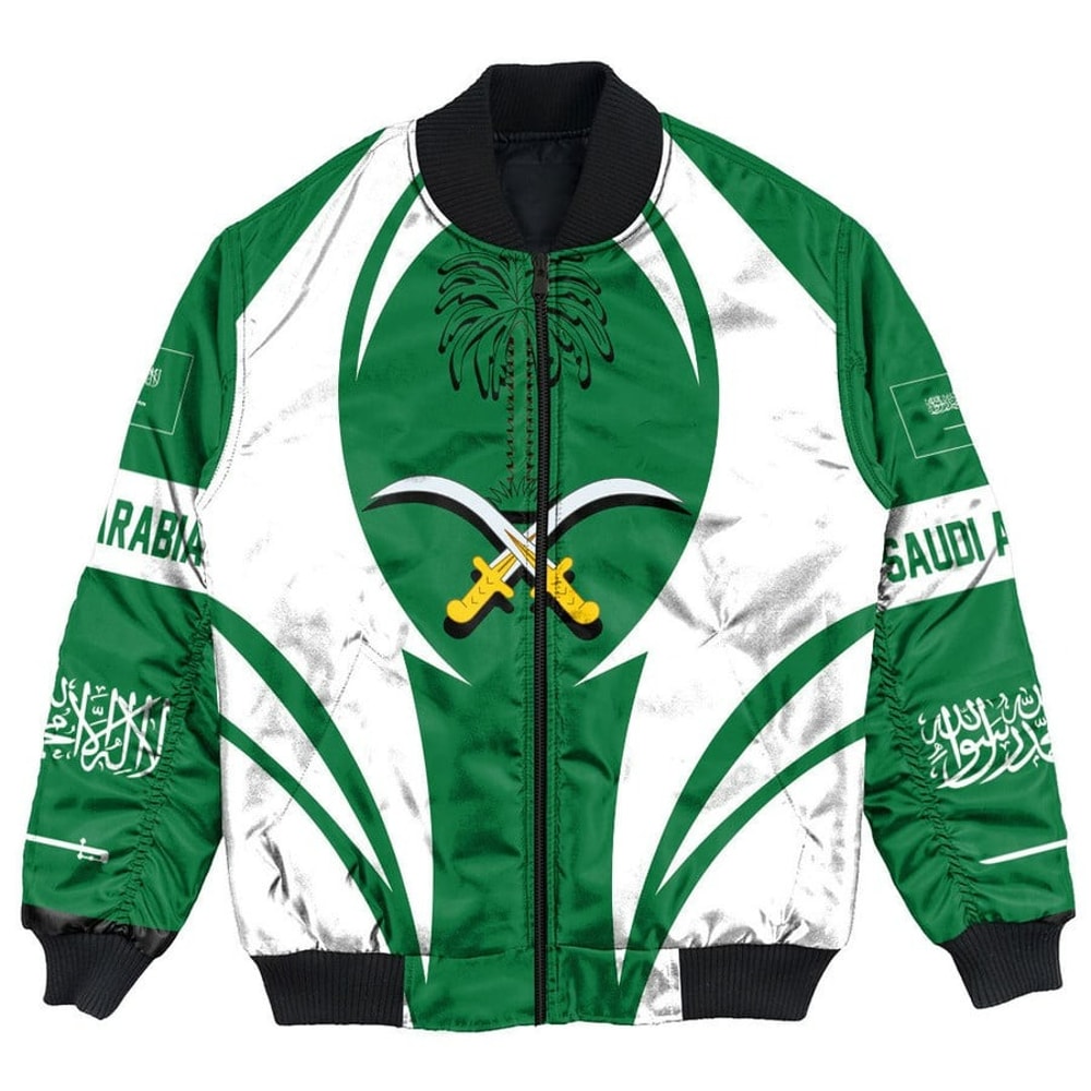 Saudi Arabia Action Falg Bomber Jacket, African Bomber Jacket For Men Women