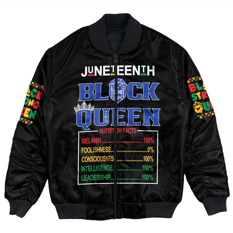 Zeta Phi Beta Nutrition Facts Juneteenth Bomber Jackets, African Bomber Jacket For Men Women