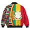 Guinea Bissau Flag and Kente Pattern Special Bomber Jacket, African Bomber Jacket For Men Women