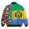 Gabon Flag and Kente Pattern Special Bomber Jacket, African Bomber Jacket For Men Women