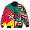 Mozambique Flag and Kente Pattern Special Bomber Jacket, African Bomber Jacket For Men Women